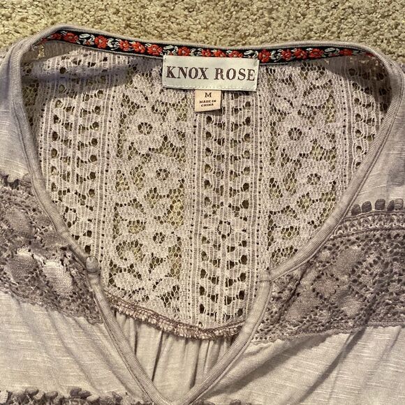 Knox Rose Blouse Size Medium Light Purple - Picture 2 of 5